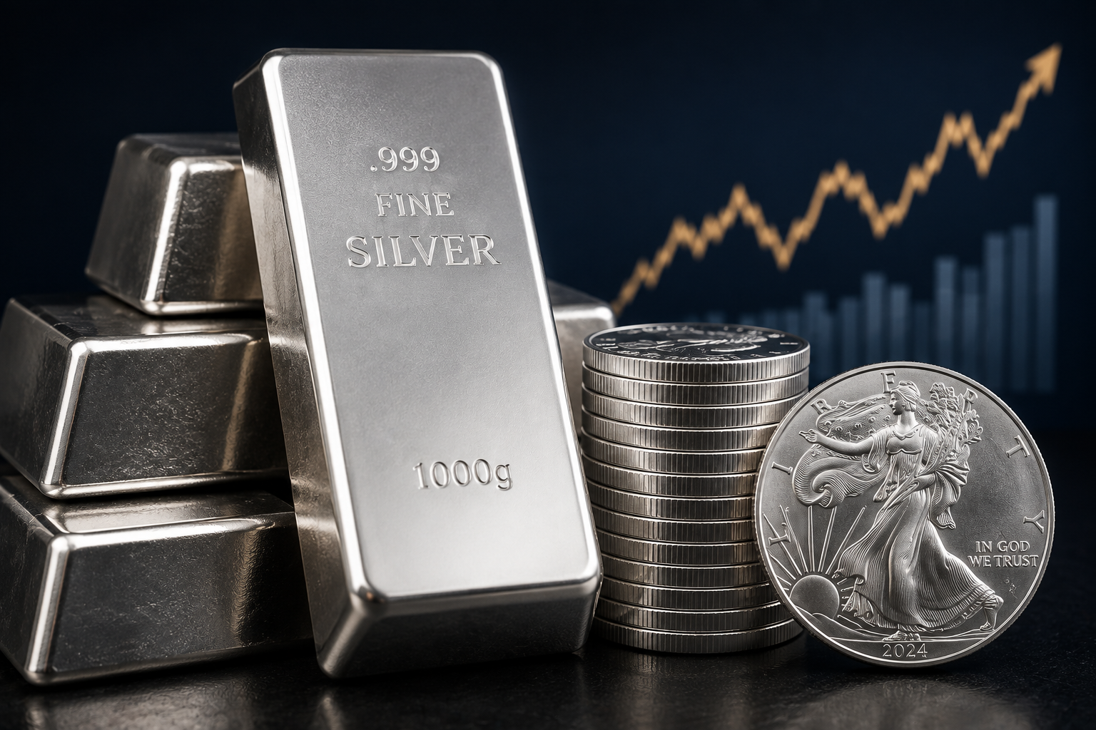 Silver bullion, coins and investment demand
