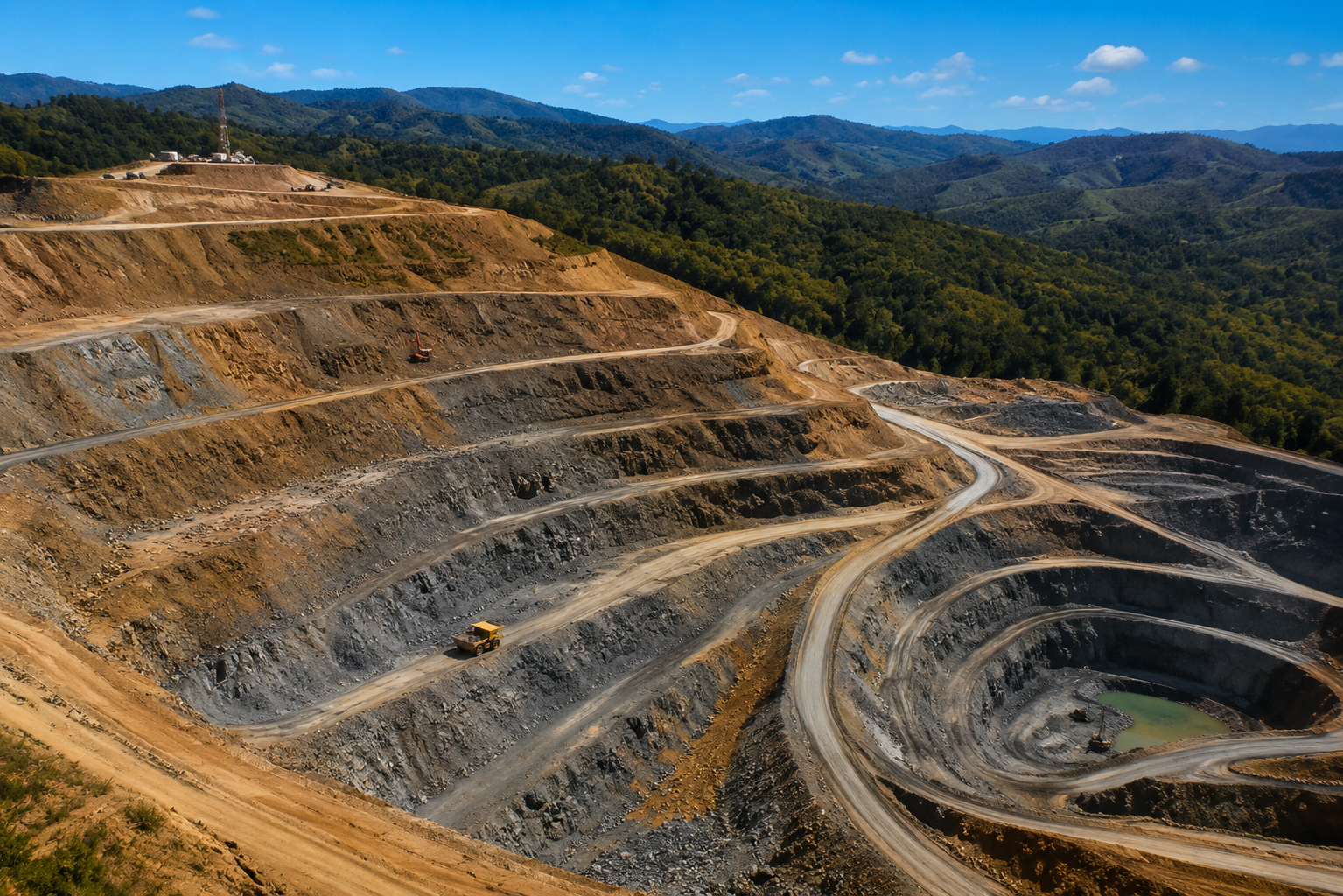 Existing mining site infrastructure